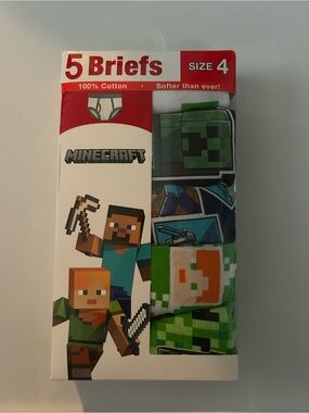 Minecraft Cotton Briefs 5-pack Boys size 4